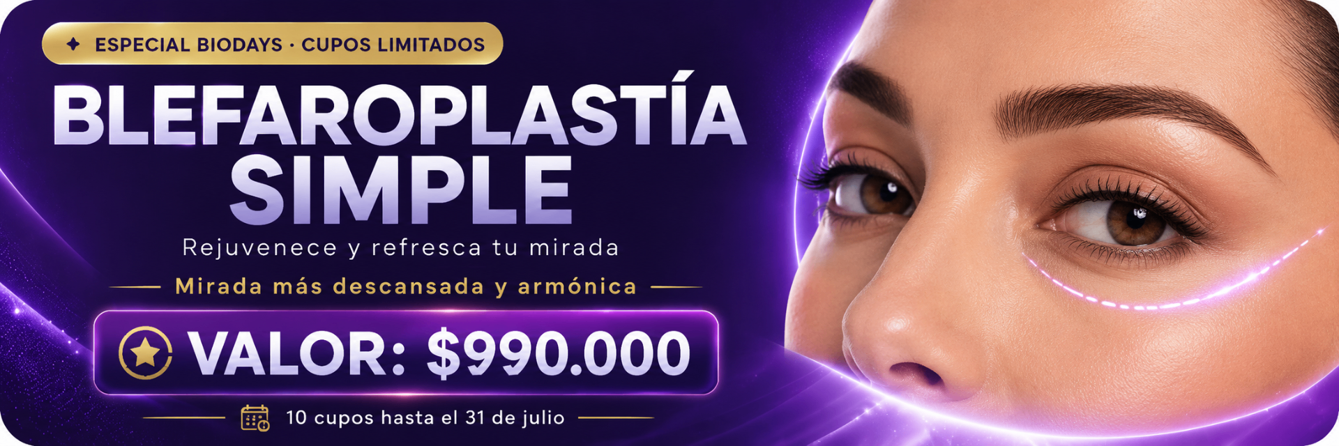 Blefaroplastía Simple — Especial BioDays $990.000